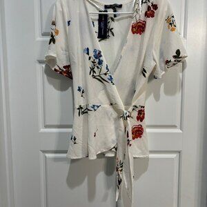 Women's Floral Wrap Blouse